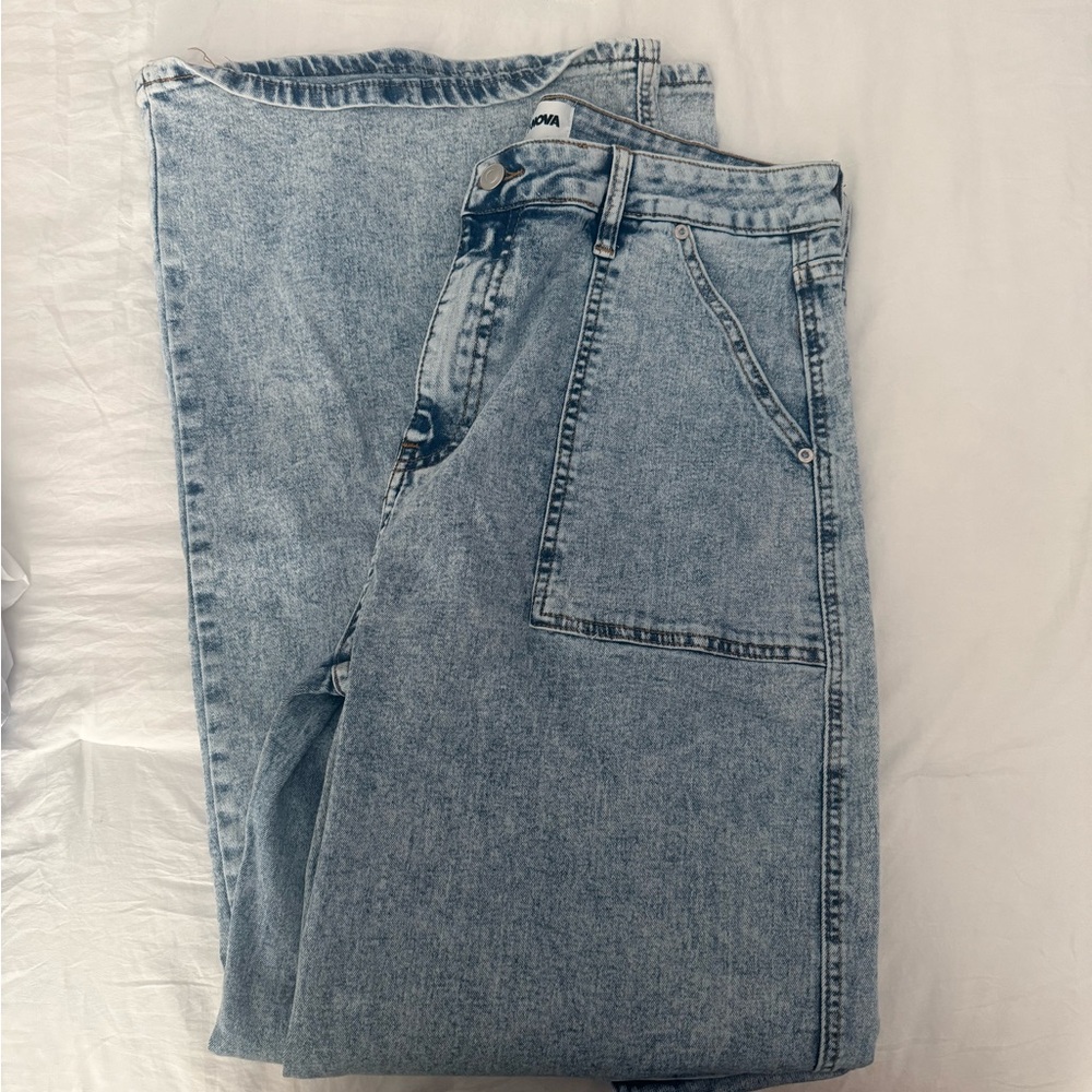 Fashion Nova Light Blue Flare Jeans